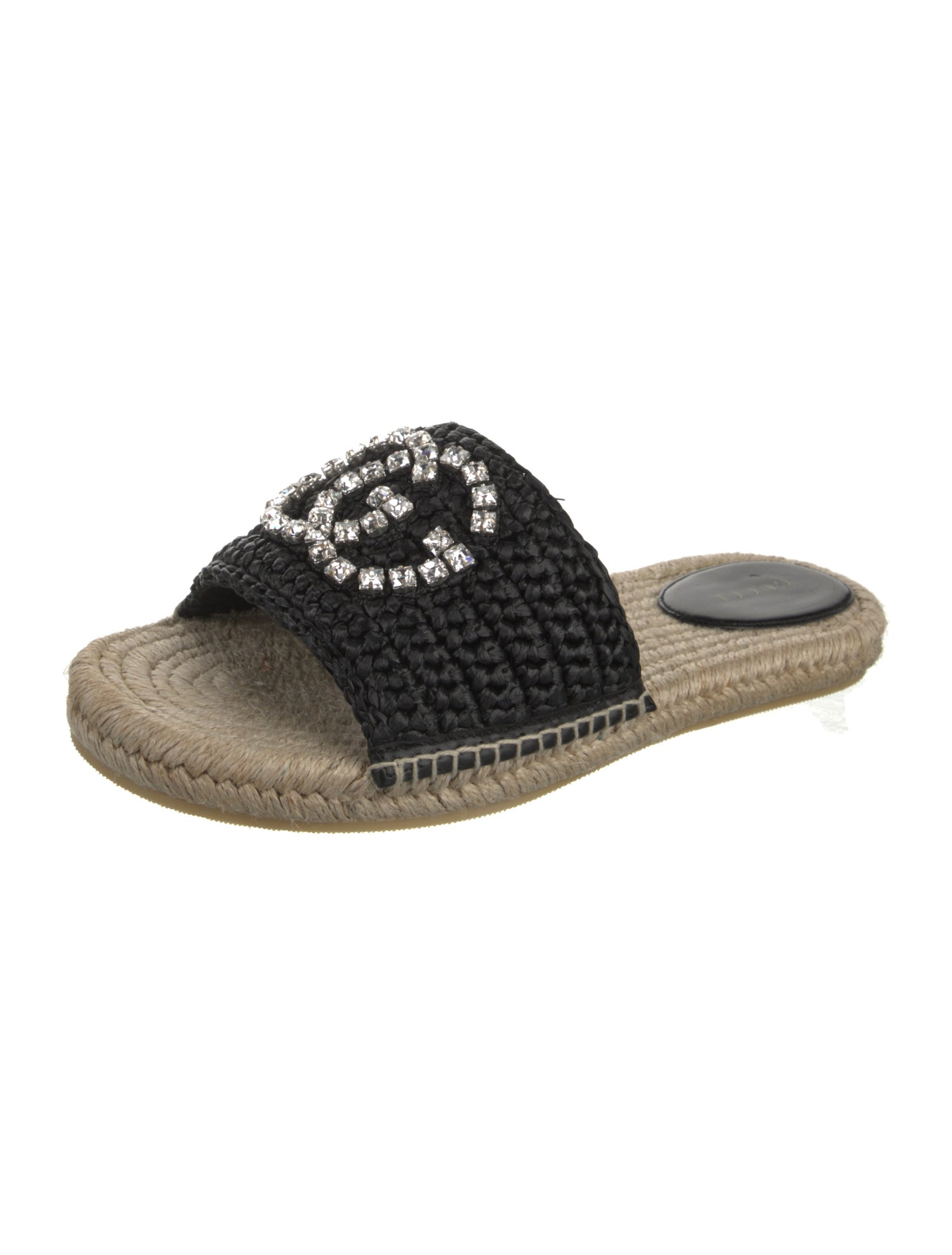 Gucci Double G Logo Straw Espadrilles